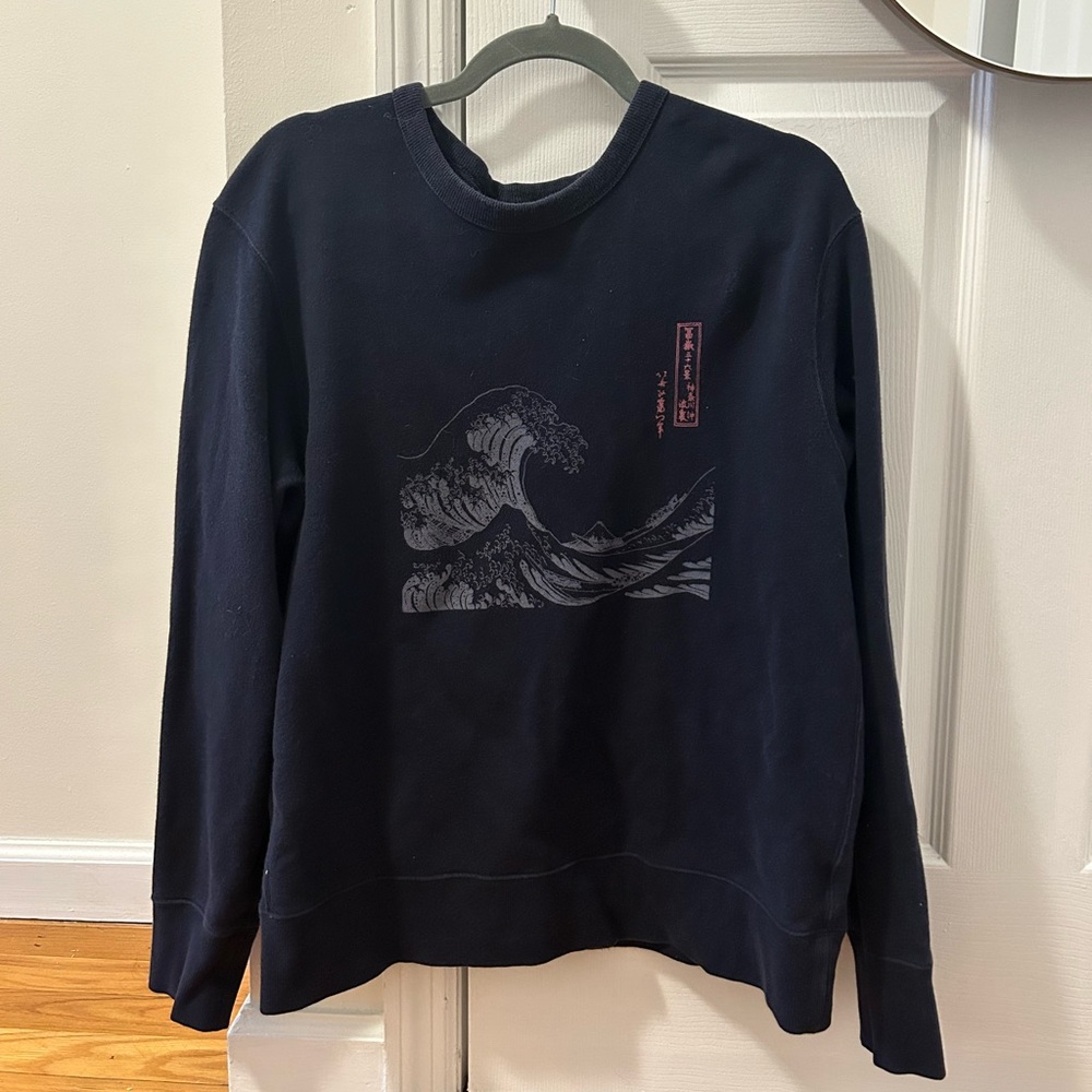 Uniqlo Hokusai Blue Crewneck